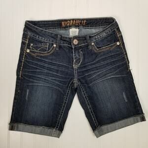 Hydraulic Cuffed Denim Shorts 5/6